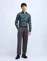 Flying Machine Abstract Pattern Regular Slim Fit Shirt