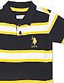 U.S. Polo Assn. Kids Ribbed Collar Striped Polo Shirt