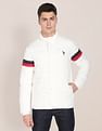 U.S. Polo Assn. High Neck Horizontal Stripe Padded Jacket