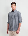 Arrow Sport Tailored Fit Vertical Stripes Shirt