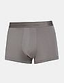 Calvin Klein Underwear Men Stone Grey Low Rise Silk Knit Solid Trunks