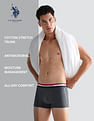 U.S. Polo Assn. Solid Antibacterial ET002 Trunks - Pack Of 2