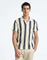 Flying Machine Vertical Stripe Cotton Polo Shirt