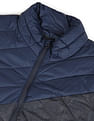 Flying Machine High Neck Colour Block Padded Jacket