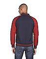 U.S. Polo Assn. Denim Co. Men Navy Stand Collar Colour Block Bomber Jacket