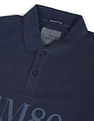 Flying Machine Cotton Pique Typographic Print Polo Shirt