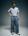 Flying Machine Cobain Loose Fit Solid Cargos