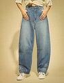 Flying Machine Women K-Street X Upside Down Baggy Balloon Tinted Jeans