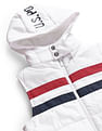 U.S. Polo Assn. Kids Sleeveless Horizontal Stripe Puffer Jacket