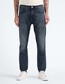 Flying Machine Mid Rise Slash Slim Tapered Jeans