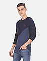 U.S. Polo Assn. V-Neck Panelled Sweater