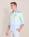 U.S. Polo Assn. Spread Collar Colour Block Casual Shirt