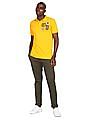 Aeropostale Men Yellow Cotton Pique Polo Shirt