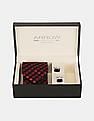 Arrow Men Assorted Check Tie And Metallic Cufflinks Set