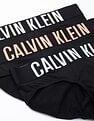 Calvin Klein Underwear Solid Multi Low Rise Briefs - Pack Of - 3