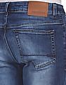 Aeropostale Men Blue Skinny Fit Whiskered Jeans