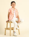 U.S. Polo Assn. Kids Boys Vertical Striped Cuban Shirt