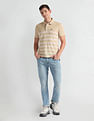 Arrow Sports Horizontal Stripe Pique Knit Polo Shirt