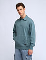 Flying Machine Brand Embossed Relaxed Fit Sweatshirt