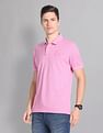 AD by Arvind Embroidered Logo Cotton Polo Shirt