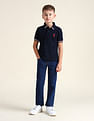 U.S. Polo Assn. Kids Boys Textured Slim Fit Polo Shirt