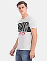 U.S. Polo Assn. Denim Co. Grey Cut And Sew Panel Brand Print T-Shirt