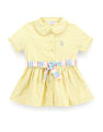 U.S. Polo Assn. Kids Girls Peter Pan Collar Oxford Dress