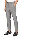 Arrow Flat Front Check Formal Trousers