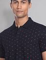 AD by Arvind Geometric Print COOL-IT Real Deal Polo Shirt