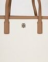 Tommy Hilfiger Solid Brown Pu Tote Bag