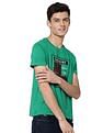 AD by Arvind Crew Neck Graphic Print T-Shirt