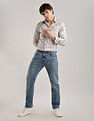 Calvin Klein Jeans Abstract Slim Fit Poplin Woven Shirt