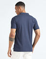 Flying Machine Pattern Knit Short Sleeve Polo Shirt