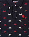 U.S. Polo Assn. Kids Boys Star Print Pique Polo Shirt