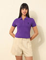 U.S. Polo Assn. Women Regular Fit Brand Printed Polo Shirt