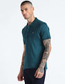 Flying Machine Solid Cotton Polo Shirt
