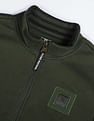 Flying Machine High Neck Solid Sweatshirt