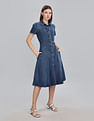 Tommy Hilfiger Cotton Spread Collar Denim Dress