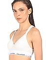 Buy Calvin Klein Underwear Women White Cross Back Strap Heathered Lift  Bralette 