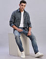 Tommy Hilfiger Checked Regular Fit Plain Woven Shirt