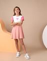 U.S. Polo Assn. Kids Girls Colorblocked Fit And Flare Dress
