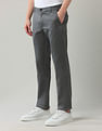 Arrow Sport Slim Fit Satin Solid Trousers