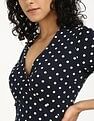 Tommy Hilfiger Cotton Wrap Neck Wrap Dress