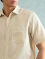Arrow Cotton Linen Regular Fit Shirt