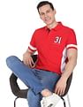 AD by Arvind Cotton Colour Block Polo Shirt