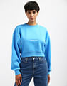 Calvin Klein Institutional Logo Mock Neck Sweatshirt