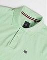 Arrow Sports Patterned Collar Solid Polo Shirt