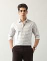 Arrow Horizontal Striped Manhattan Slim Fit Shirt