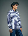Flying Machine Vertical Stripe Pure Cotton Shirt