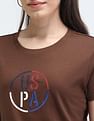 U.S. Polo Assn. Women Puff Print Regular Fit T-Shirt